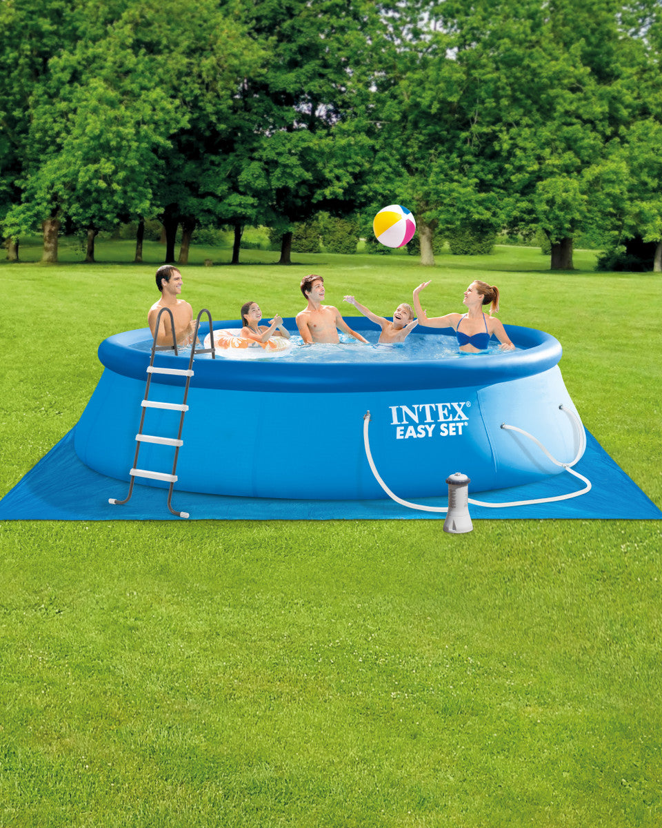 INTEX 15’ x 48 “ EASY SET POOL SET with Pump, Filter, Cover & Ladder