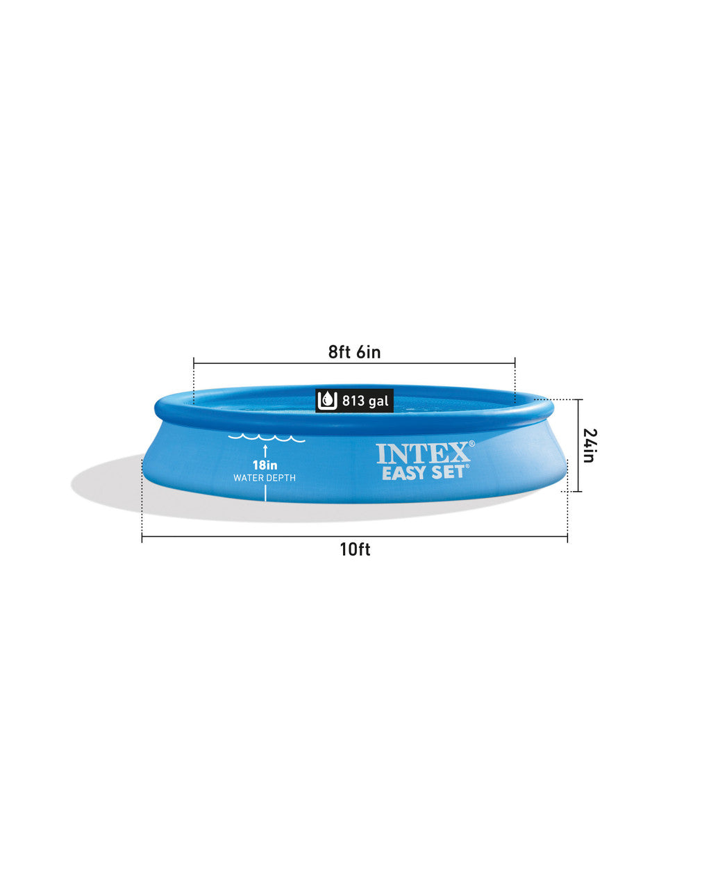 INTEX 10'Ft X24"inch EASY SET POOL SET (W/110-120V FILTER PUMP/GFCI)