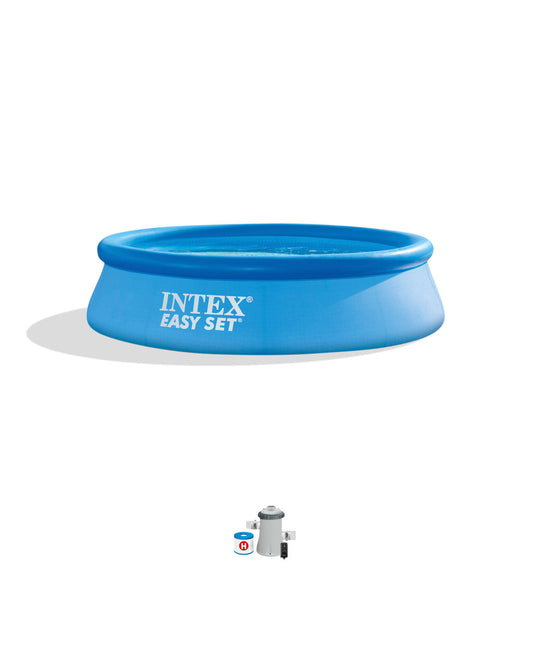 INTEX 10'X30 EASY SET POOL SET (W/110-120V FILTER PUMP/GFCI)"
