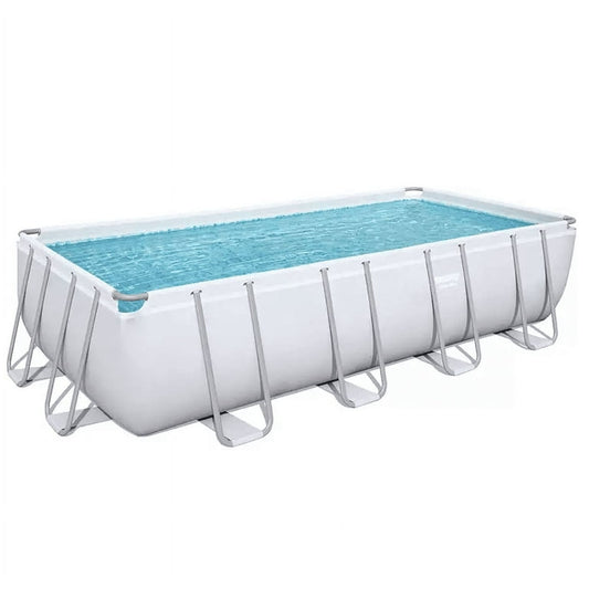 Bestway Rectangular Power Steel Above Ground Pool, 18' L x 9' W x 48" H