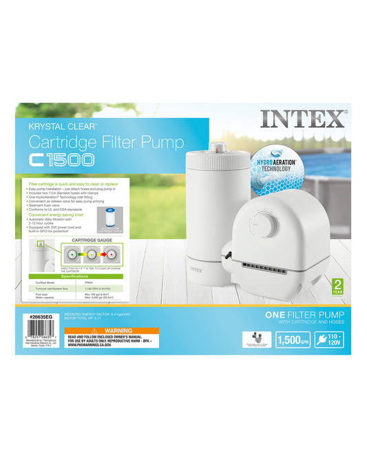 C1500 Cartridge Filter Pump W/ GFCI (110-120 Volt)